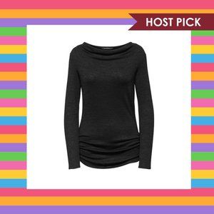 Banana Republic Luxespun Cowl-Neck Top Black (S) - NWT